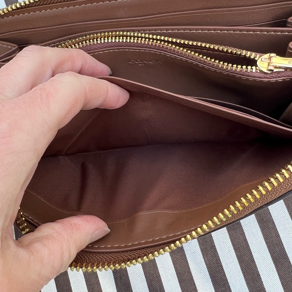 Coach Long Zip Around Wallet in Wildflower Print - Picture 11 of 15